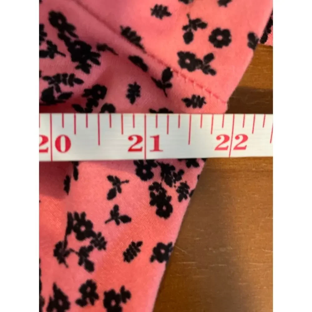 Ditsy Floral Dress Womens 20 Pink Loose Short Sleeve Midi Shirt Dress Scoop Neck